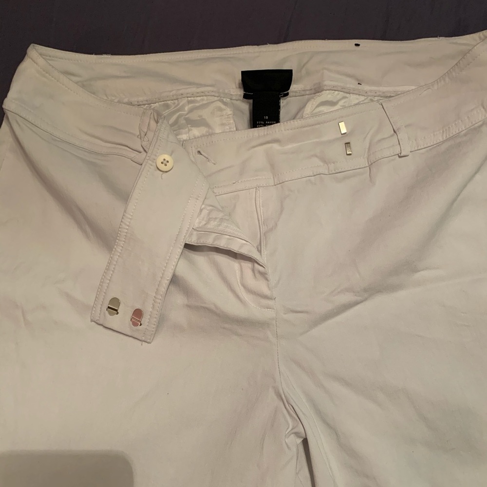 Lane Bryant white cropped pants size 18 worn once